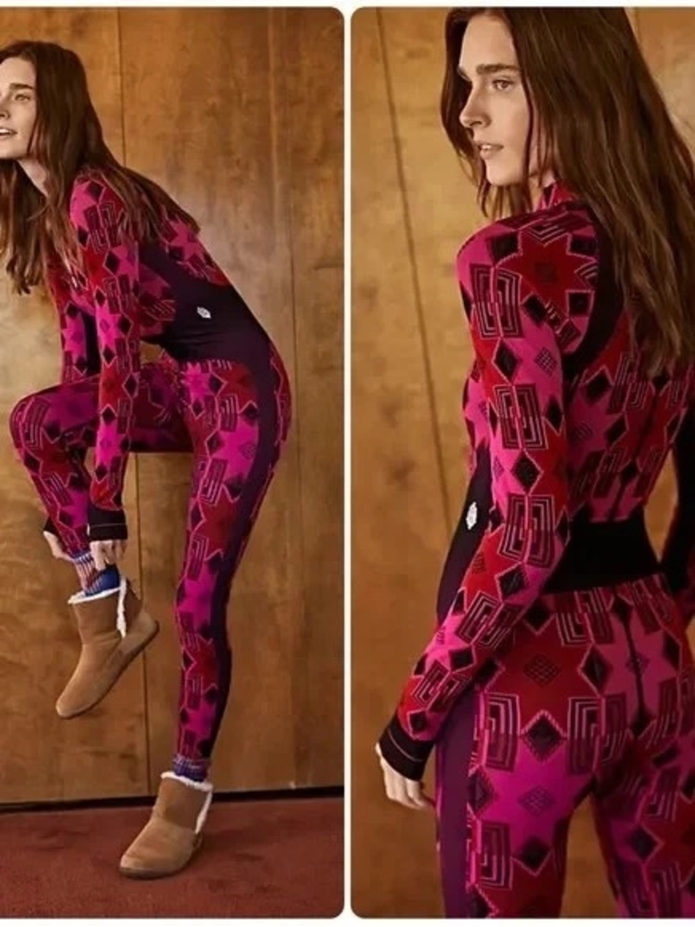 Free People Movement Stars To Mars Long Sleeve Ski One Piece XS/small